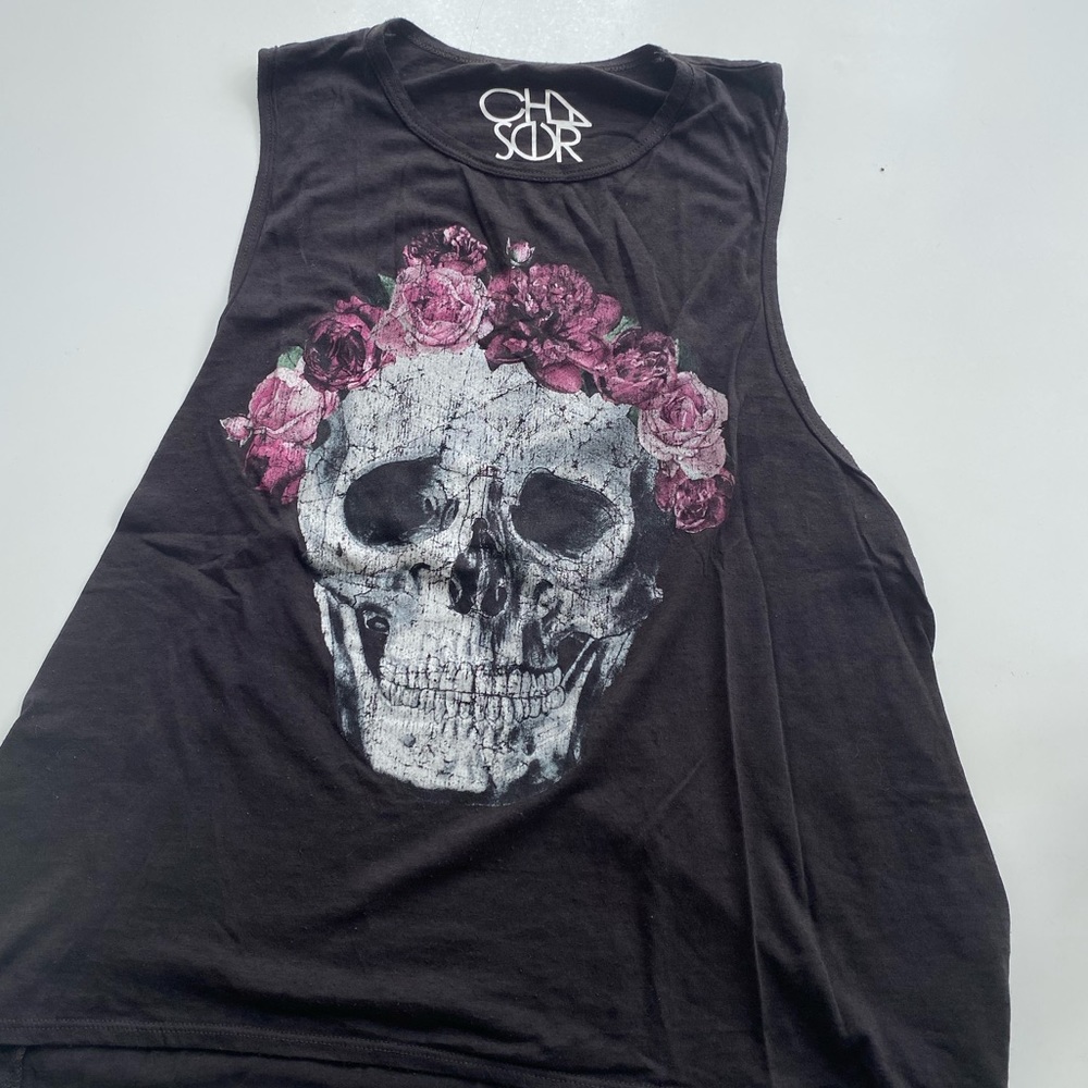 Chaser Black Skull Tank Size M